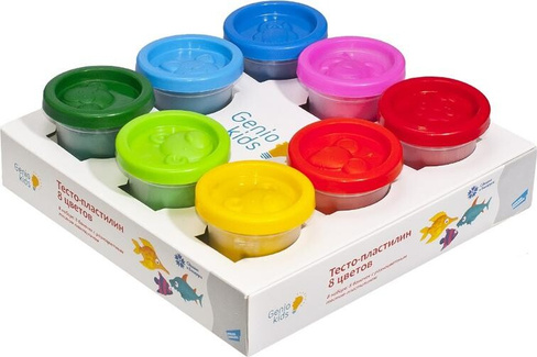 Товары для творчества, хобби Dream Makers Тесто для лепки Genio Kids 8 цветов по 50 г