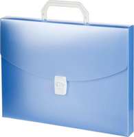 Папка/конверт Attache Папка-портфель пластиковая Breeze А4 голубая (345х240 мм, 6 отделений)