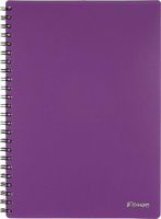 Бумажная продукция Комус Бизнес-тетрадь Classic А5 100 листов фиолетовая в клетку на спирали