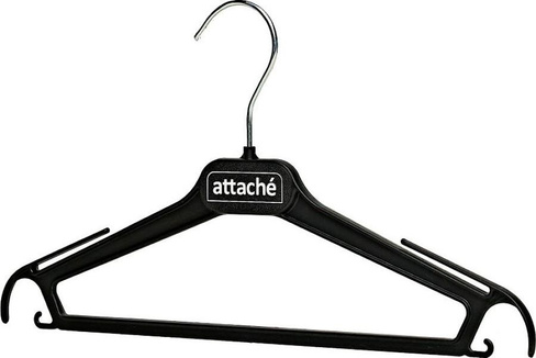 Хранение вещей Attache Вешалка-плечики для легкой одежды СД01 черная (размер 42-44)