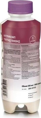 Диетическое питание Bbraun Нутрикомп Пептид Ликвид - жидкая смесь для энтерального питания, 500 мл 4030539220941