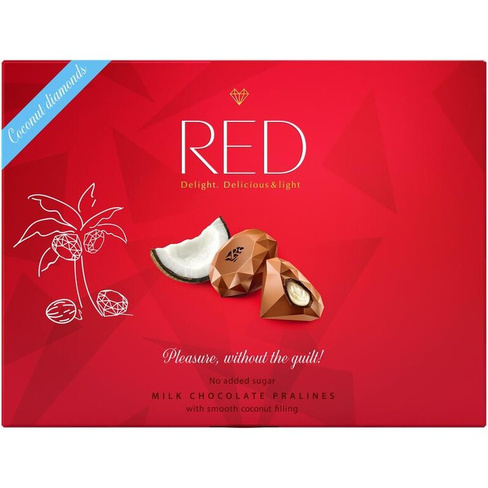 Шоколадные конфеты Red с кокосовой начинкой 132 г