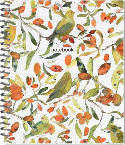Бумажная продукция Attache Бизнес-тетрадь Принты Птицы А5 96 листов разноцветная в клетку на спирали