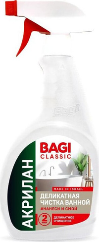 Бытовая химия Bagi Чистящее средство Акрилан Classic деликатная чистка ванной, спрей, 400 мл