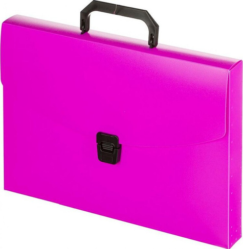 Папка/конверт Attache Папка-портфель пластиковая Neon А4 розовая (335x230 мм, 1 отделение)