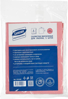 Товар для уборки Luscan Салфетки хозяйственные вискоза 38х30 см розовые 5 штук в упаковке