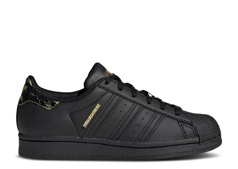 Кроссовки Adidas SUPERSTAR J 'BLACK GOLD METALLIC', черный