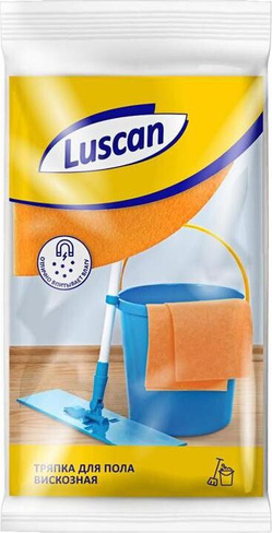 Товар для уборки Luscan Тряпка для пола универсальная вискоза 50х60 см