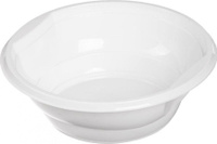 Одноразовая посуда Комус Миска одноразовая пластиковая 600 мл белая 50 штук в упаковке Стандарт
