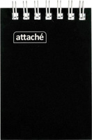 Блокнот Attache Блокнот на спирали А7 60л., черный, блок 60г, обложка 215г