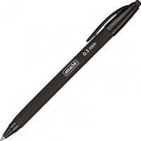 Ручка Attache Ручка шариковая автоматическая автомат.синяя, 0,3/0,5мм, корп.черн