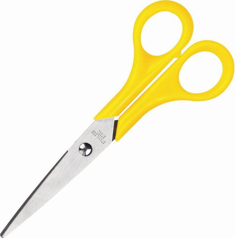 Ножницы бытовые Attache Ножницы 150 мм с пластиковыми ручками, цвет желтый