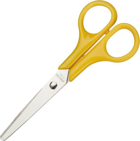 Ножницы бытовые Attache Ножницы 130 мм тупоконечные с пластиковыми симметричными ручками желтого цвета 4620004209337
