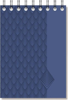 Блокнот Комус Блокнот Art Deco A6 80 листов синий в клетку на спирали (104x150 мм)