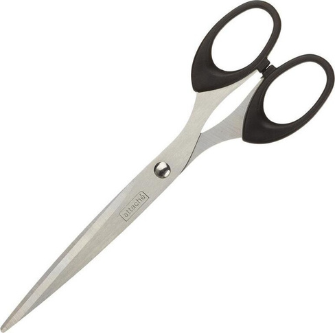 Ножницы бытовые Attache Ножницы 190 мм с пластиковыми симметричными ручками черного цвета