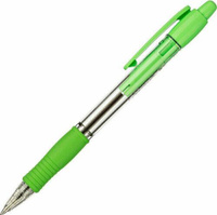 Ручка Pilot Ручка шариковая масляная автоматическая с грипом "Super Grip", СИНЯЯ, салатовые детали, узел 0,7 мм, линия п