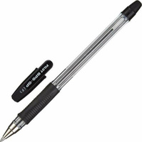 Ручка Pilot Ручка шариковая масляная с грипом "BPS-GP", ЧЕРНАЯ, корпус прозрачный, узел 0,7 мм, линия письма 0,32 мм, BP