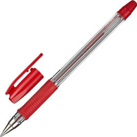 Ручка Pilot Ручка шариковая масляная с грипом "BPS-GP", КРАСНАЯ, корпус прозрачный, узел 0,7 мм, линия письма 0,32 мм, B
