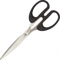Ножницы бытовые Комус Ножницы 190 мм с пластиковыми симметричными ручками черного цвета
