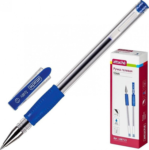 Ручка Attache Ручка гелевая Town синяя (толщина линии 0.5 мм)