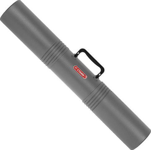 Чертежная принадлежность Стамм Тубус с ручкой (длина 65 см, диаметр 10 см, 3 секции, серый)