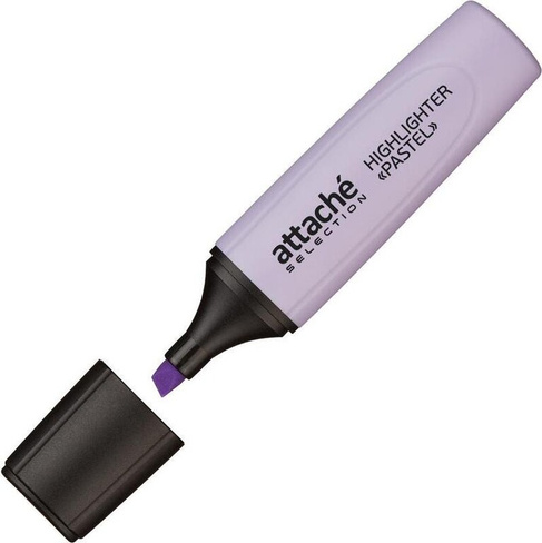Маркер Attache Маркер выделитель текста Pastel 1-5 мм фиолетовый