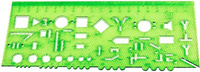 Чертежная принадлежность Attache Линейка радиотехническая 18 см пластиковая прозрачная зеленая