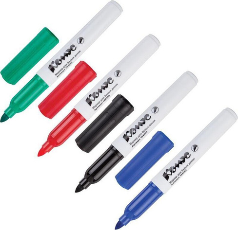 Маркер Комус Набор маркеров для досок BY2304 4 цвета (толщина линии 2-5 мм)