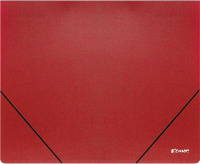 Папка/конверт Комус Папка на резинке Шелк А4 пластиковая красная (0.5 мм, до 150 листов)