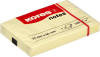 Блокнот Kores Стикеры 75x50 мм пастельные желтые (1 блок, 100 листов)