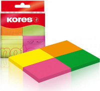 Блокнот Kores Стикеры 40x50 мм неоновые 4 цвета (4 блока по 50 листов)