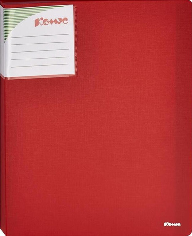 Папка/конверт Комус Папка файловая на 20 файлов Шелк красная