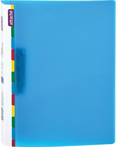 Папка/конверт Attache Папка с зажимом Diagonal А4 0.6 мм синяя (до 150 листов)