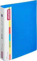 Папка/конверт Attache Папка на 2-х кольцах 42 мм синяя до 250 листов (пластик 0.7 мм)