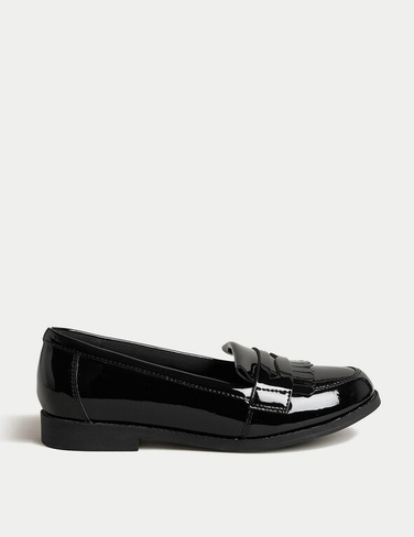 Детские кожаные школьные туфли Freshfeet (13 маленьких — 9 больших) Marks & Spencer, черный