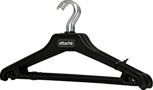 Хранение вещей Attache Вешалка-плечики для легкой одежды пластиковая черная
