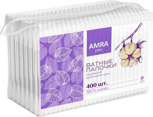 Ватная/бумажная продукция Igrobeauty Ватные палочки "Amra" в пакете, 200 шт