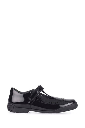 Черные лакированные школьные туфли Start-Rite Leapfrog T Bar F & G Fit Start Rite, черный