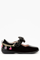 Черные туфли Dolly с декоративным браслетом с подвеской в форме сердечка Lelli Kelly, черный