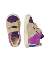 Спортивные туфли из кожи и замши для девочек с двойной застежкой на крючок и петлю Naturino, фиолетовый