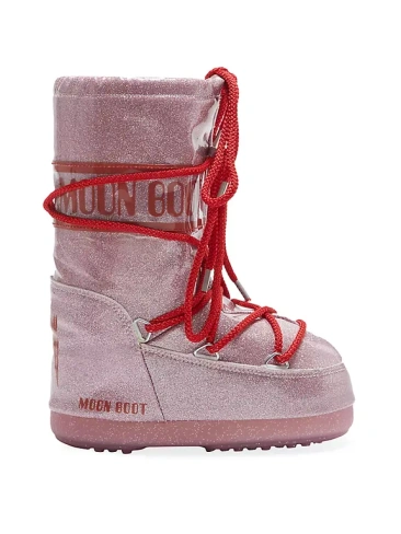 Ботинки Girl's Icon с блестками Moon Moon Boot, розовый