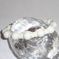 Мужской браслет шамбала "Снежный Агат" с натуральным камнем