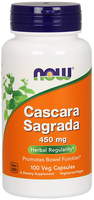 Каскара Саграда, 450 мг, 100 капсул, NOW Foods