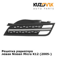 Решетка радиатора левая Nissan Micra K12 (2005-) KUZOVIK