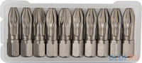 Биты "X-DRIVE" торсионные кованые, обточенные, KRAFTOOL 26123-3-25-10, Cr-Mo сталь, тип хвостовика C 1/4", PZ3, 25мм, 10