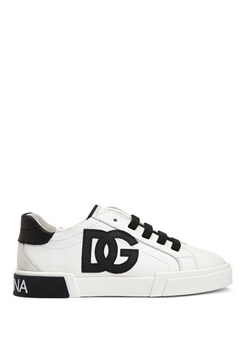 Белые кожаные кроссовки для мальчика Dolce&Gabbana