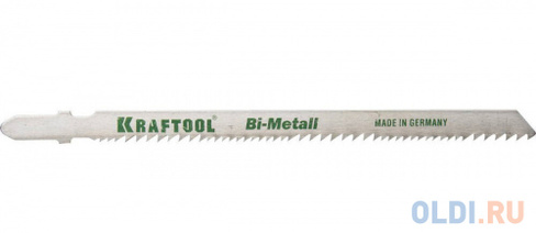 Полотна KRAFTOOL, T345XF, для эл/лобзика, Bi-Metall,универ.: по нерж.стали, дереву с гвоздями, EU-хвост., шаг 1,8-2,5мм,