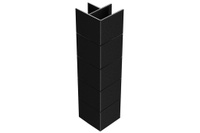 Угловой элемент для клумбы Holzhof Eco 25*250, пластик черный, 90град