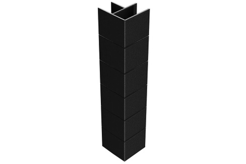Угловой элемент для клумбы Holzhof Eco 25*300, пластик черный, 90град