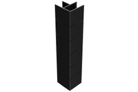 Угловой элемент для клумбы Holzhof Eco 25*300, пластик черный, 90град